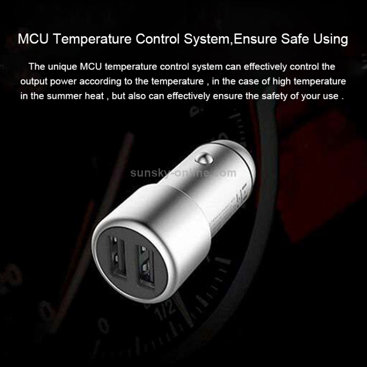 Original Xiaomi ZMI 2.4A Portable Smart Quick Charge QC 3.0 Dual Ports Car Charger, Compatible with Android and iOS Devices