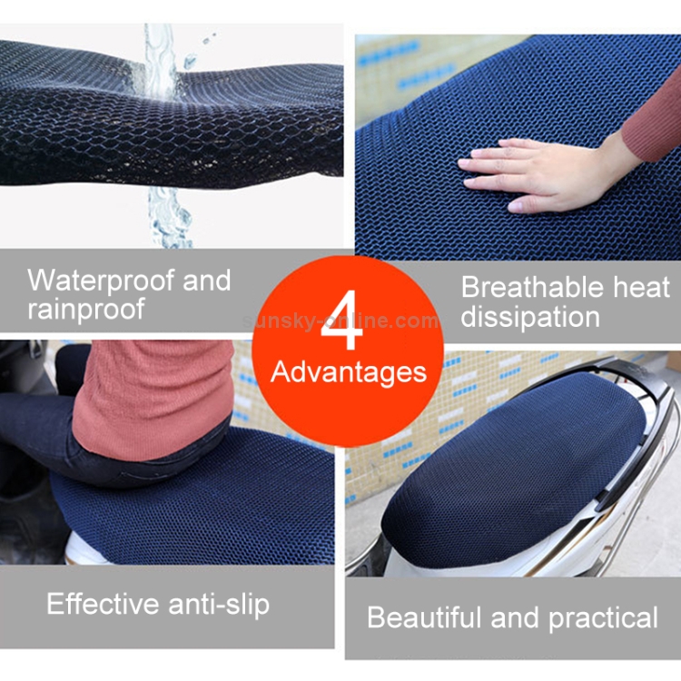 Breathable Electric Scooter Seat Cushion Anti-Slip PE Waterproof Seat Cover  Universal Motorcycle Protecting Cushion Seat Cover