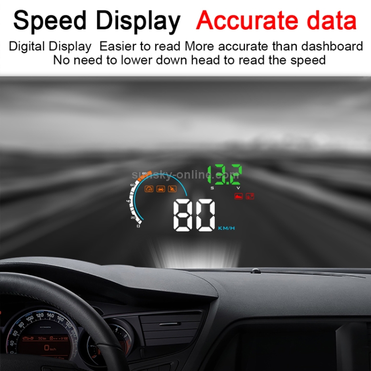 Q5 GPS Sistema de seguridad con pantalla frontal de 4 pulgadas montado en el vehículo, compatible con velocidad de carrera, dirección y distancia / kilómetros de conducción / - 11