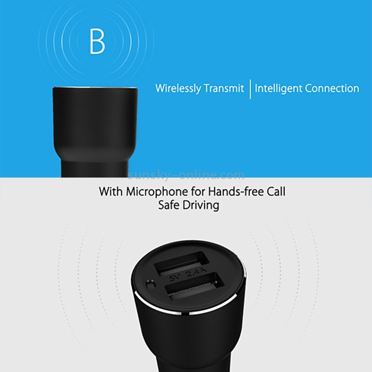 Original Xiaomi ROIDMI 2S 2 in 1 Multifunctional Wireless Bluetooth 3.8A Dual USB Port Car Charger + Music Player with Storage Battery Detection and Hands-free Call Functions, Compatible With Both Android and iOS Devices, International Version(Black) Original Xiaomi ROIDMI 2S 2 in 1 Multifunctional Wireless Bluetooth 3.8A Dual USB Port Car Charger + Music Player with Storage Battery Detection and Hands-free Call Functions, Compatible With Both Android and iOS Devices, International Version(Black)