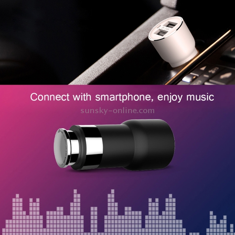 Original Xiaomi ROIDMI 2S 2 in 1 Multifunctional Wireless Bluetooth 3.8A Dual USB Port Car Charger + Music Player with Storage Battery Detection and Hands-free Call Functions, Compatible With Both Android and iOS Devices, International Version(Black) Original Xiaomi ROIDMI 2S 2 in 1 Multifunctional Wireless Bluetooth 3.8A Dual USB Port Car Charger + Music Player with Storage Battery Detection and Hands-free Call Functions, Compatible With Both Android and iOS Devices, International Version(Black)