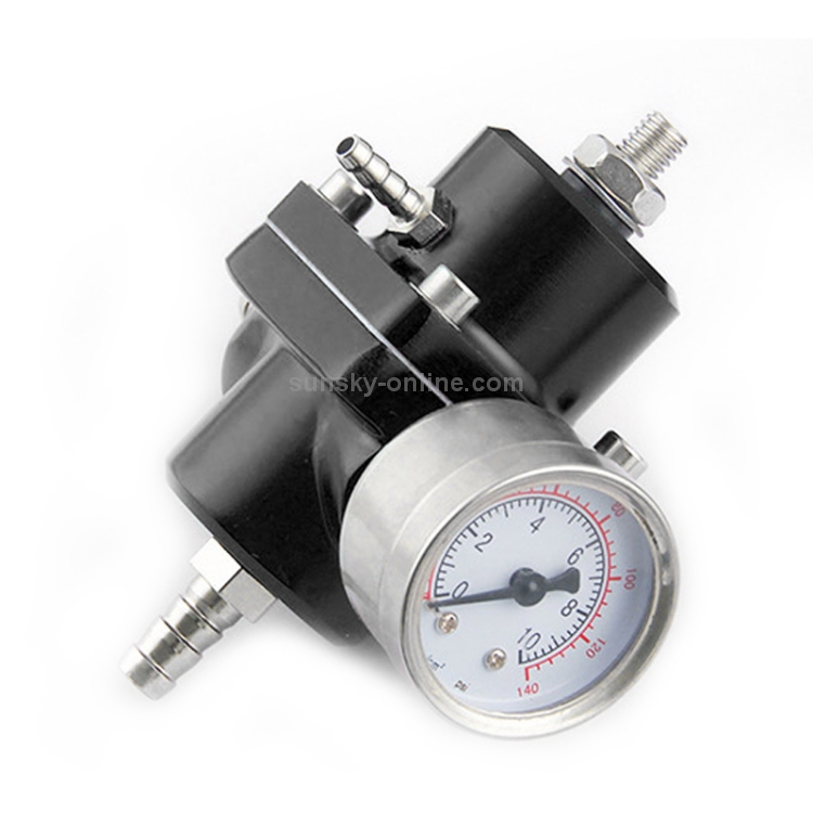 0-140PSI Universal Car Fuel Pressure Regulator with Gauge Adjustable ...