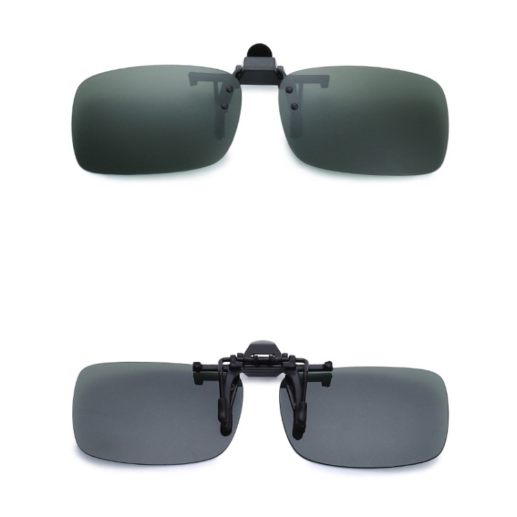 Polarized Clip-on Flip Up Plastic Clip Sunglasses Lenses Glasses
