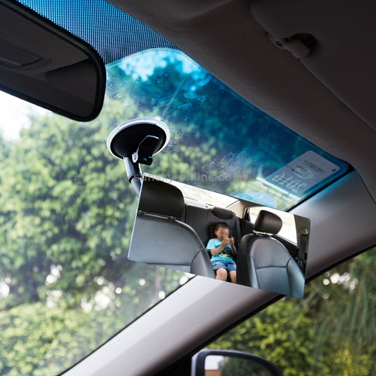 Miroir d'angle mort rectangulaire de pare-brise intérieur réglable de  voiture de 360 ​​degrés avec le support de tasse de succion