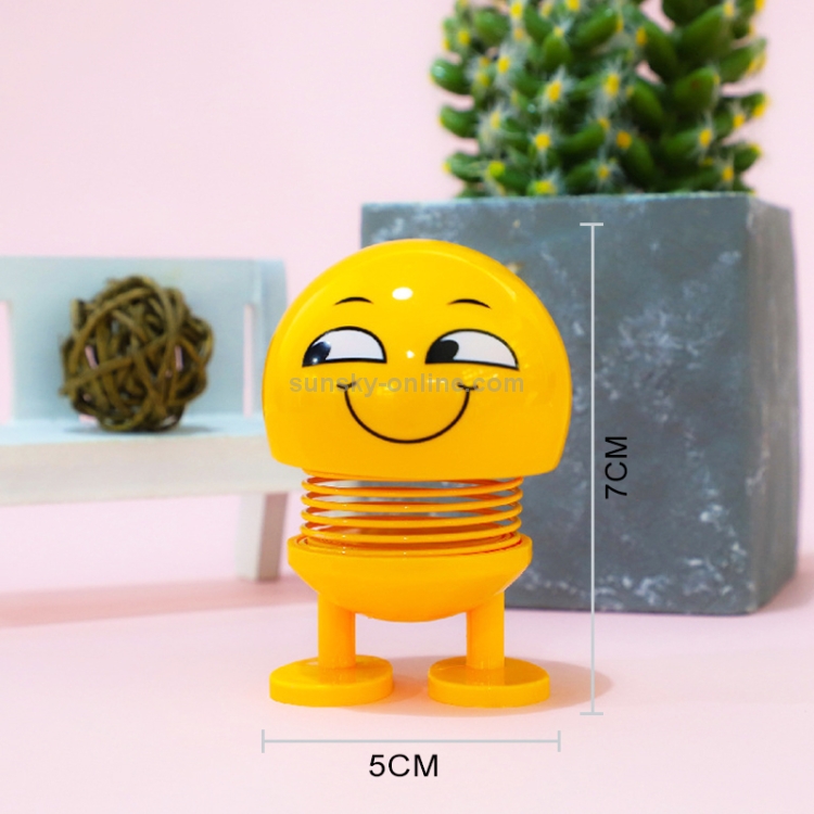 Auto-Innenraum-Simulation Kopfschütteln Spielzeug schwingen unheimliches  Lächeln Emoji Ausdruck Dekor Ornament