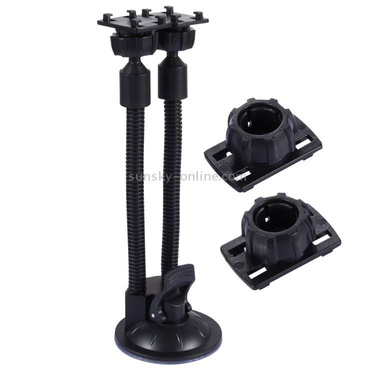 Suction Cup Couple Car Mount Holder Stand Suction Bracket with Adjustable Goose Neck for GPS & PDA & MP4 Suction Cup Couple Car Mount Holder Stand Suction Bracket with Adjustable Goose Neck for GPS & PDA & MP4