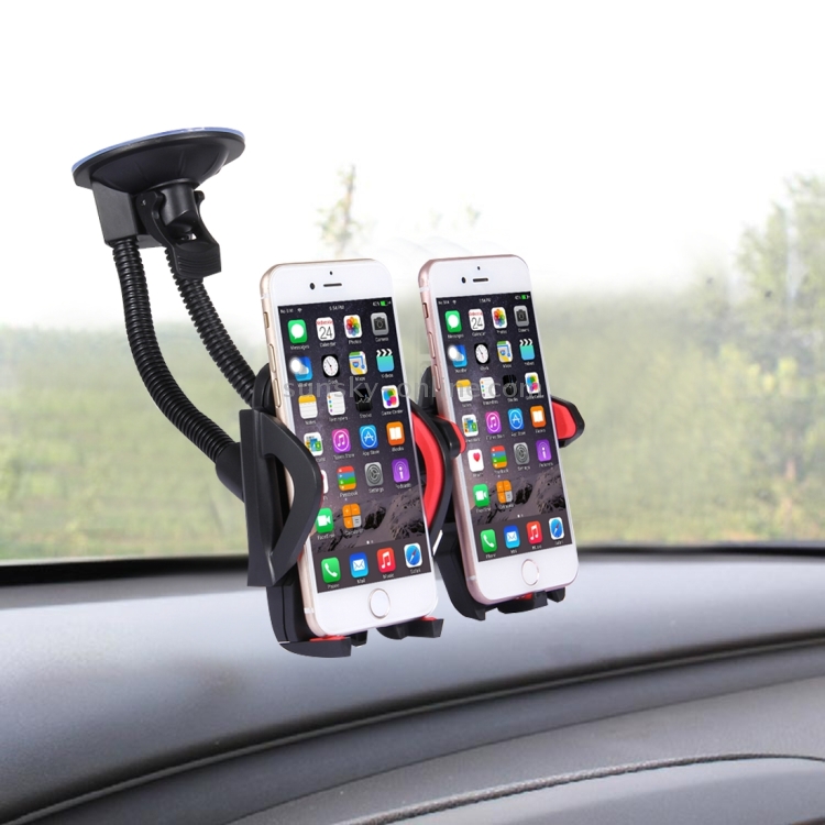 Suction Cup Couple Car Mount Holder Stand Suction Bracket with Adjustable Goose Neck for GPS & PDA & MP4 Suction Cup Couple Car Mount Holder Stand Suction Bracket with Adjustable Goose Neck for GPS & PDA & MP4