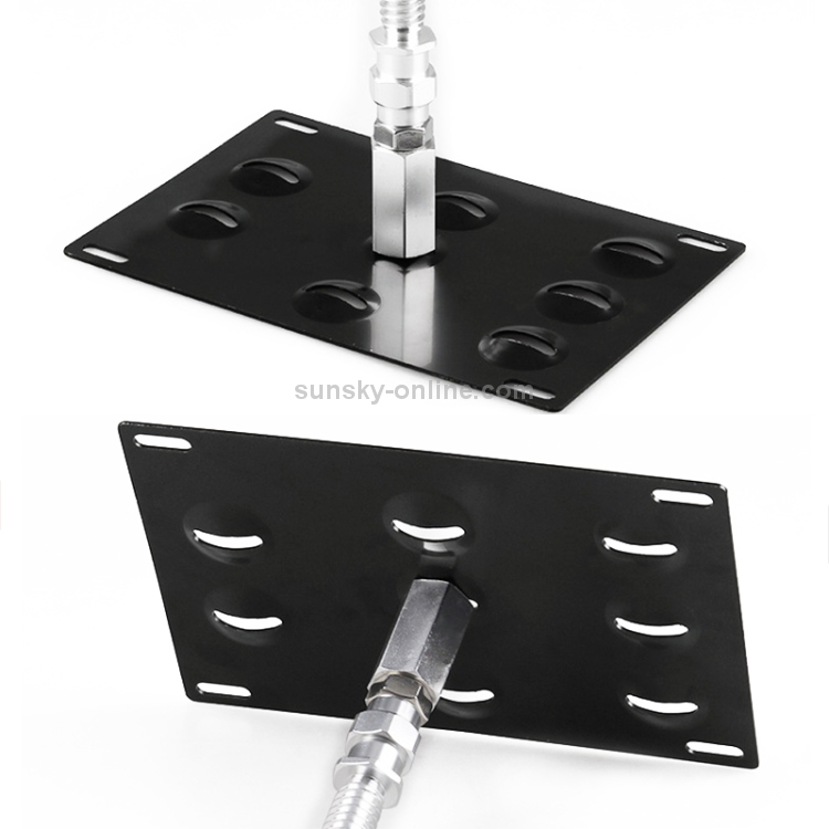 Universal Front Bumper Tow Hook License Plate Mount Bracket