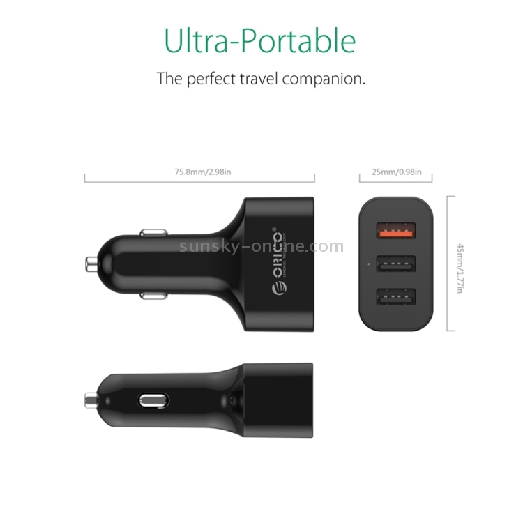 ORICO UCH-2U1Q 3 Ports QC2.0 USB Mini Quick Charger for Smartphones / iPad / Tablet etc.(Black) ORICO UCH-2U1Q 3 Ports QC2.0 USB Mini Quick Charger for Smartphones / iPad / Tablet etc.(Black)
