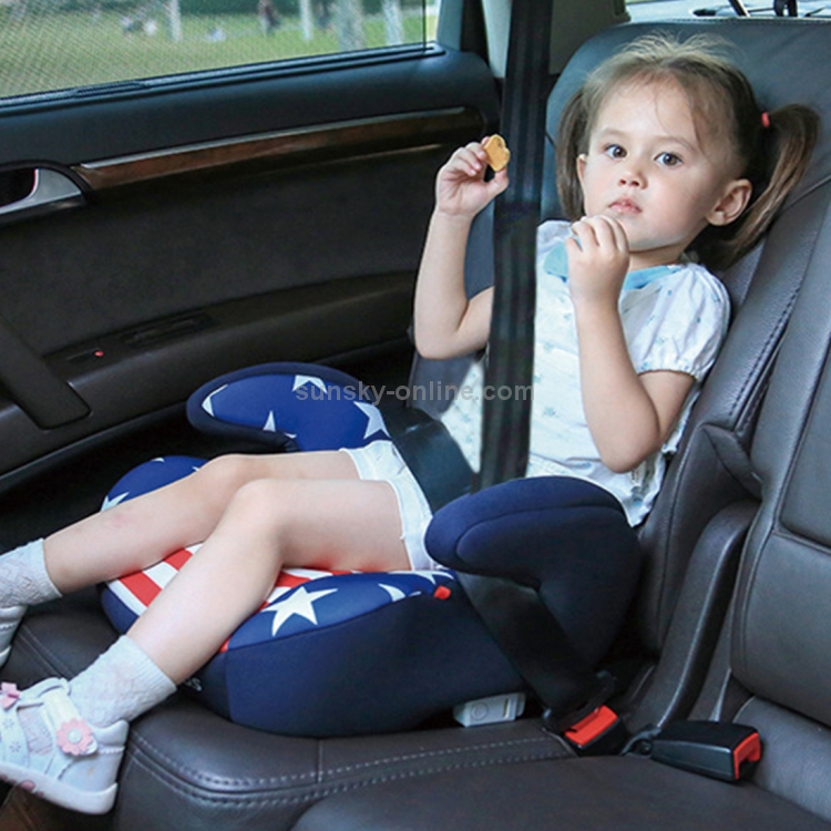 Coussin de rehaussement de siège d'appoint de voiture d'interface ISOFIX à  rayures pour enfants pour enfants, âge d'ajustement: 3-12 ans