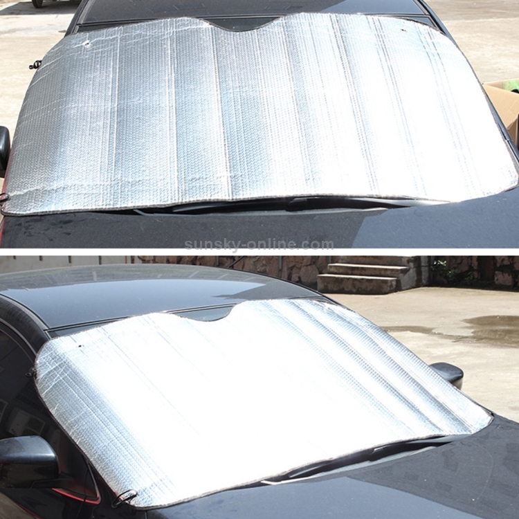 Silber Aluminiumfolie Sonnenschutz Auto Windschutzscheibe Visierabdeckung  Block Frontscheibe Sonnenschutz UV-Schutz, Größe: 130 x 60 cm