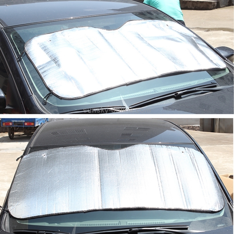 Silber Aluminiumfolie Sonnenschutz Auto Windschutzscheibe Visierabdeckung  Block Frontscheibe Sonnenschutz UV-Schutz, Größe: 220 x 80 cm