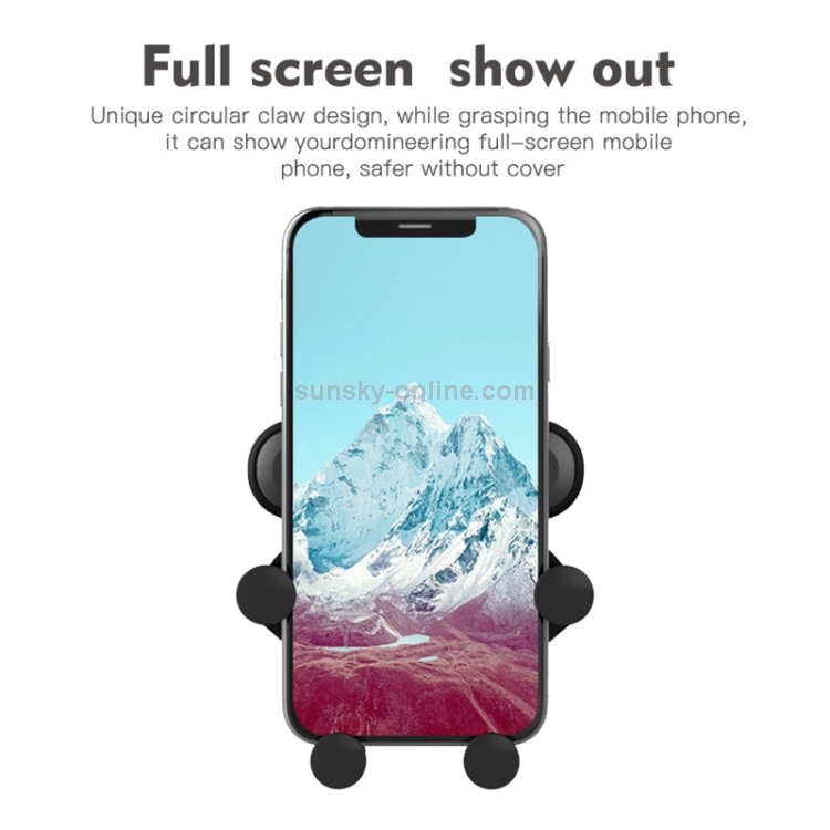 Universal Rotating Four Points Gravity Car Bracket for 4.7-6.5 inch Mobile Phones(Black) Universal Rotating Four Points Gravity Car Bracket for 4.7-6.5 inch Mobile Phones(Black)