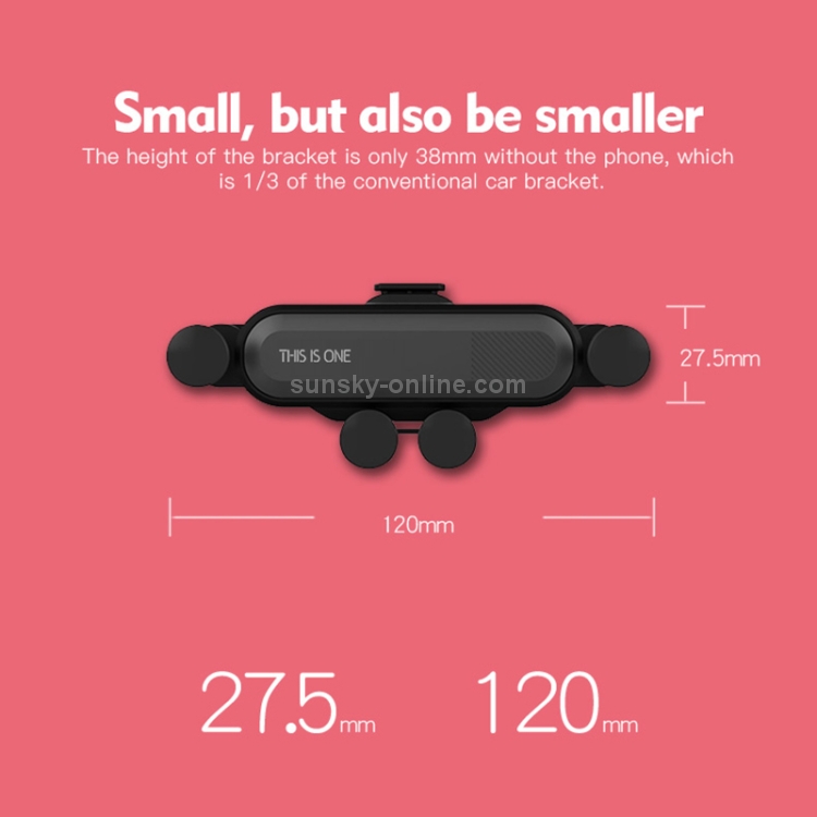 Universal Rotating Four Points Gravity Car Bracket for 4.7-6.5 inch Mobile Phones(Black) Universal Rotating Four Points Gravity Car Bracket for 4.7-6.5 inch Mobile Phones(Black)