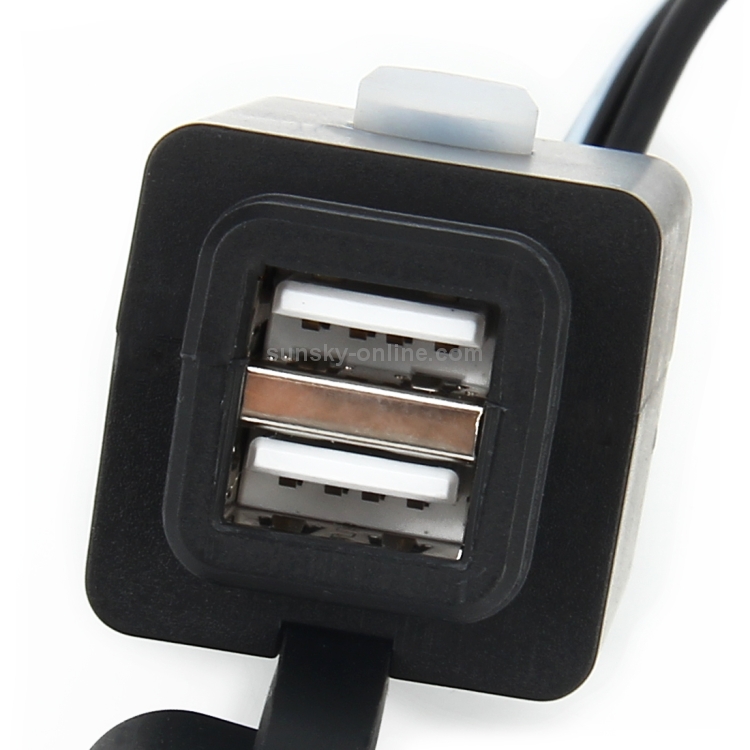 Adaptateur de chargeur de téléphone USB moto étanche avec interrupteur  d'alimentation 5V double Ports prise d'alimentation de charge intelligente