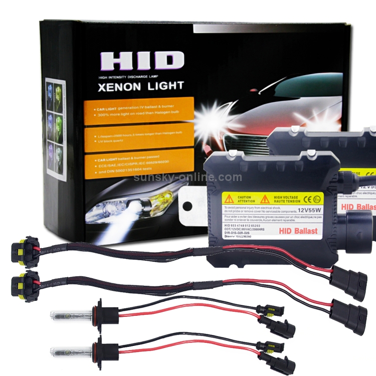 55W HID BI-XENON KIT Slim Ballasts High/Low H4 HB2 9003 5000K