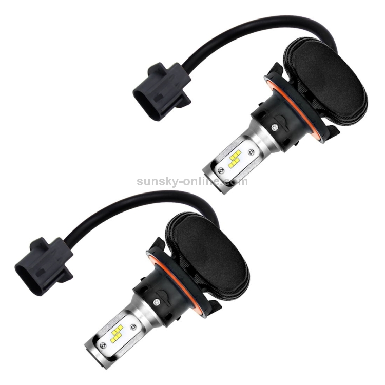 2 PCS H3 IP65 lumière blanche étanche 6 ampoule de phare de voiture CSP  LED, 9-36V / 18W, 6000K / 2000LM