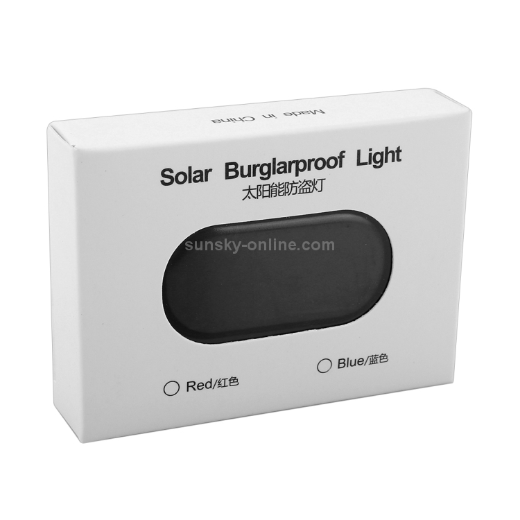 LQ-S10 voiture énergie solaire simulé alarme factice avertissement antivol  LED clignotant sécurité lumière fausse lampe (