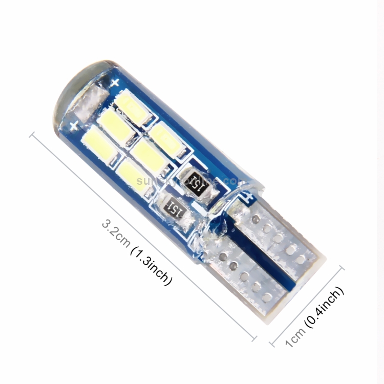 2 PCS T10 / W5W / 194/168/501 1.3W 9 LED SMD 4014 80 LM 7500K Lampada da  lettura per auto Luce di ingombro, DC 12V (Luce bianca fredda)