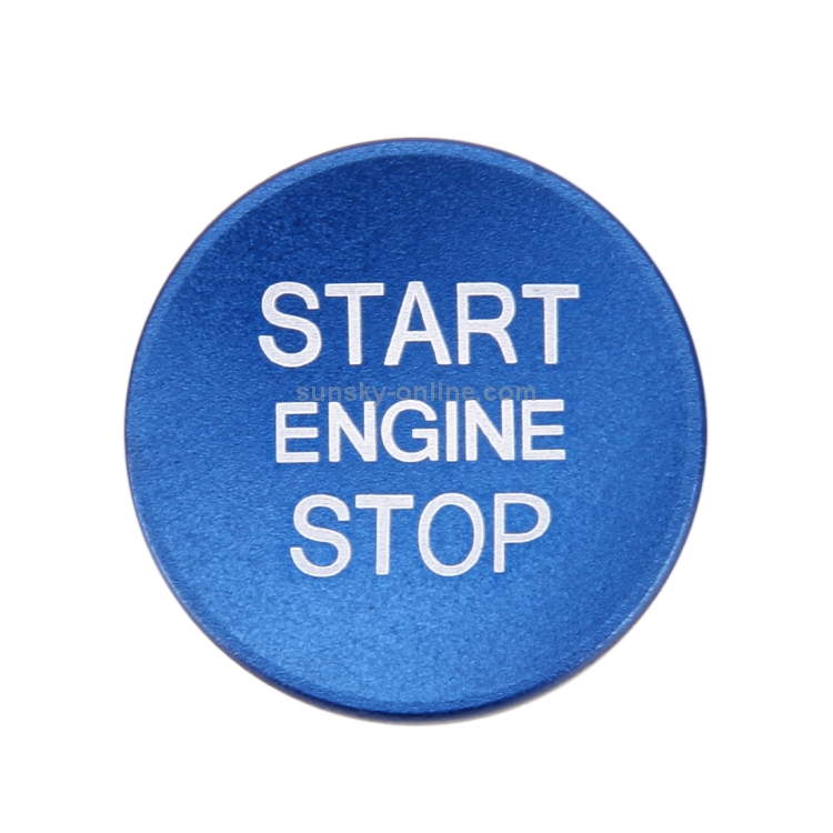 Couvercle de protection du bouton-poussoir de clé de démarrage du moteur de  voiture (bleu)