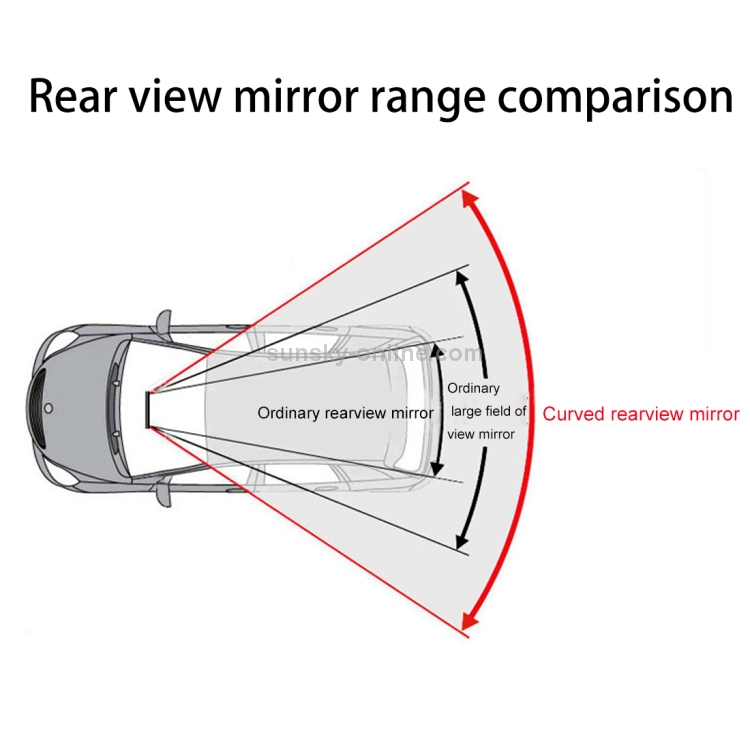 1 Pc Rétroviseur Grand Angle De Voiture Intérieur Incurvé - Temu