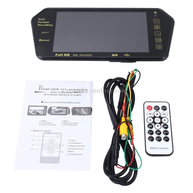 Car Monitor with Bluetooth MP5 Player 