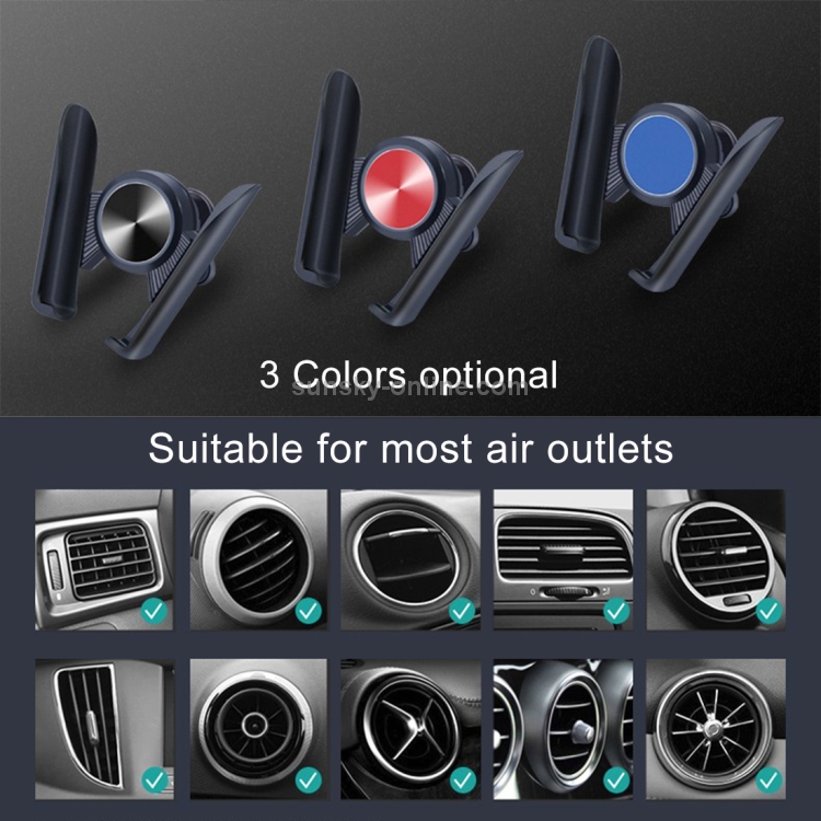 Universal Car Air Vent Mount Phone Holder Stand, Clip Width: 6-8.5cm Universal Car Air Vent Mount Phone Holder Stand, Clip Width: 6-8.5cm