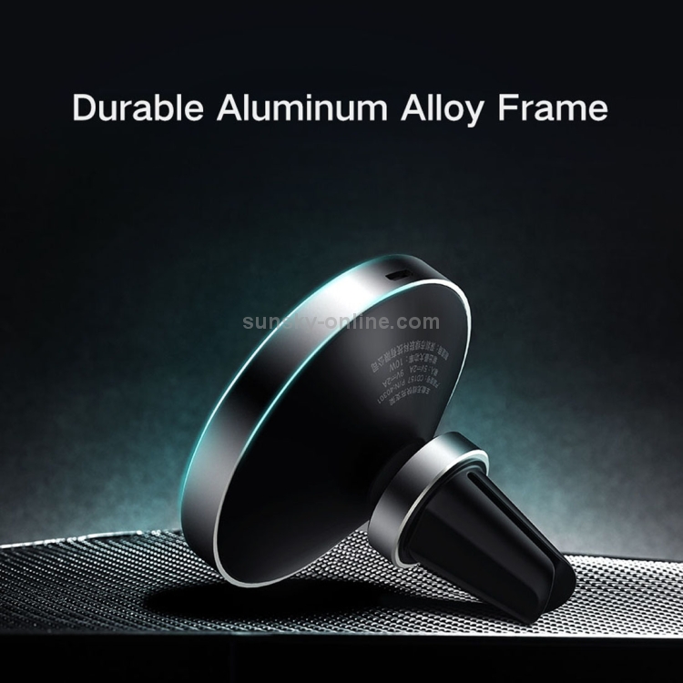 10W Aluminum Alloy Magnetic QI Standard Car Air Outlet Vent Wireless fast Charger with Intelligent LED Indicator 10W Aluminum Alloy Magnetic QI Standard Car Air Outlet Vent Wireless fast Charger with Intelligent LED Indicator