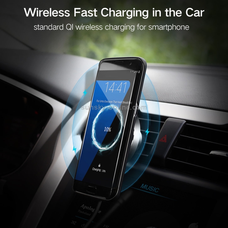 10W Aluminum Alloy Magnetic QI Standard Car Air Outlet Vent Wireless fast Charger with Intelligent LED Indicator 10W Aluminum Alloy Magnetic QI Standard Car Air Outlet Vent Wireless fast Charger with Intelligent LED Indicator