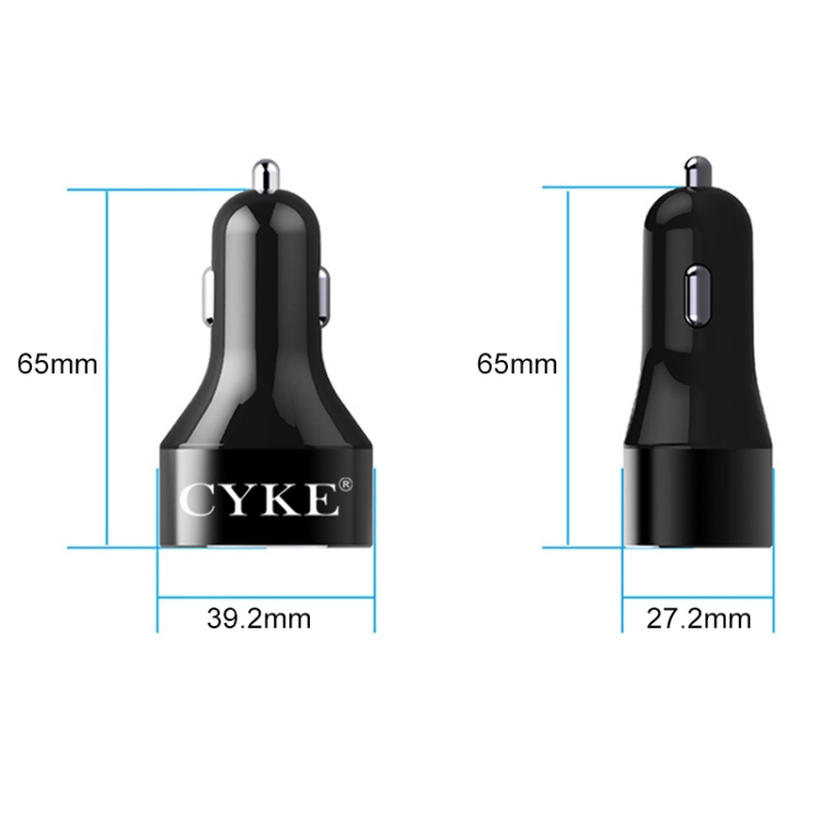 CYKE C12 QC 3.0 3A Dual USB Digital Display Car Charger CYKE C12 QC 3.0 3A Dual USB Digital Display Car Charger