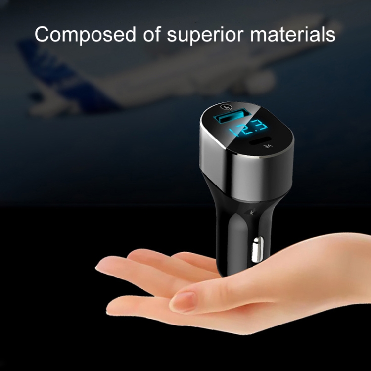 CYKE C12 QC 3.0 3A Dual USB Digital Display Car Charger CYKE C12 QC 3.0 3A Dual USB Digital Display Car Charger