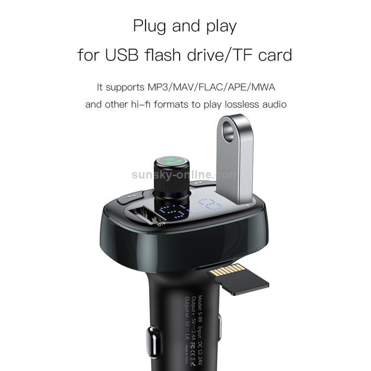 Baseus T Typed Bluetooth MP3 Car Charger Baseus T Typed Bluetooth MP3 Car Charger