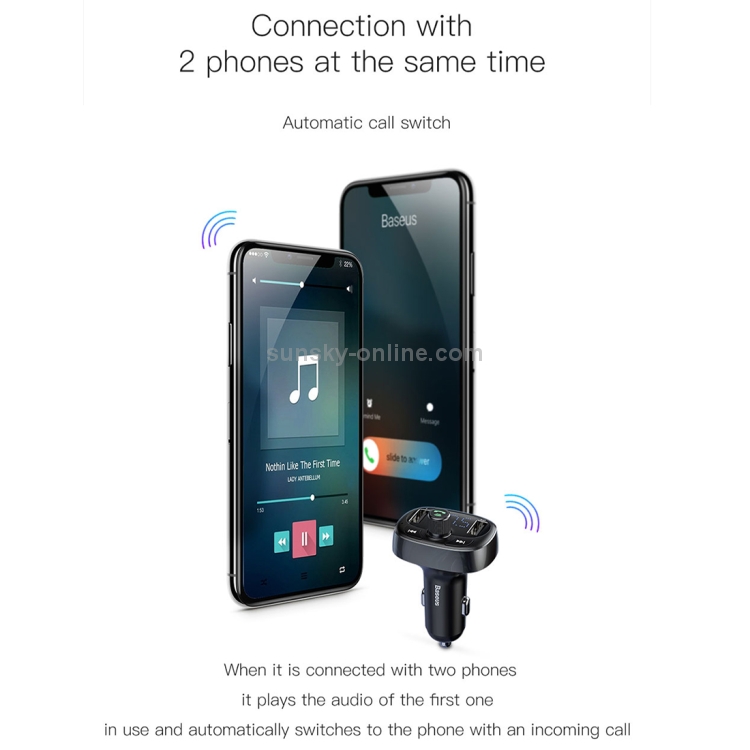 Baseus T Typed Bluetooth MP3 Car Charger Baseus T Typed Bluetooth MP3 Car Charger