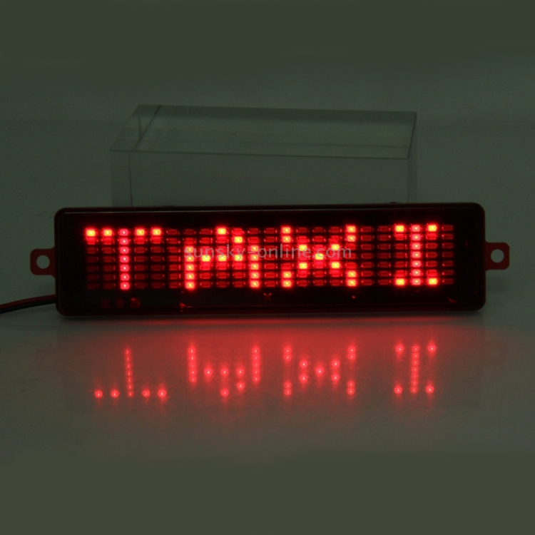 DC 12V voiture LED panneau de message de vitrine programmable panneau  d'éclairage d'affichage à défilement avec télécommande (lumière rouge)