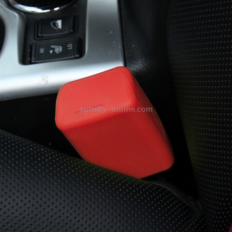 Clips de ceinture de sécurité de voiture en caoutchouc sûr Boucle de  verrouillage Couvercle de protection (rouge)