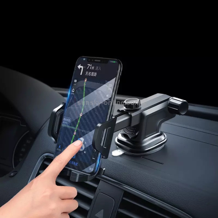 Multi-function Vehicle Navigation Frame Suction Cup Car Mount Phone Holder(Black) Multi-function Vehicle Navigation Frame Suction Cup Car Mount Phone Holder(Black)