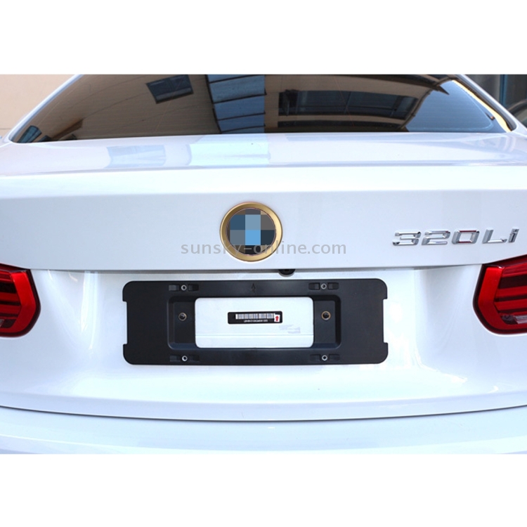 2 pezzi / set volante in lega di zinco decorazione anello adesivo logo  modifica styling auto auto anteriore logo anello decorazione copertura  posteriore trim anello emblema anelli per BMW serie 3 (oro)