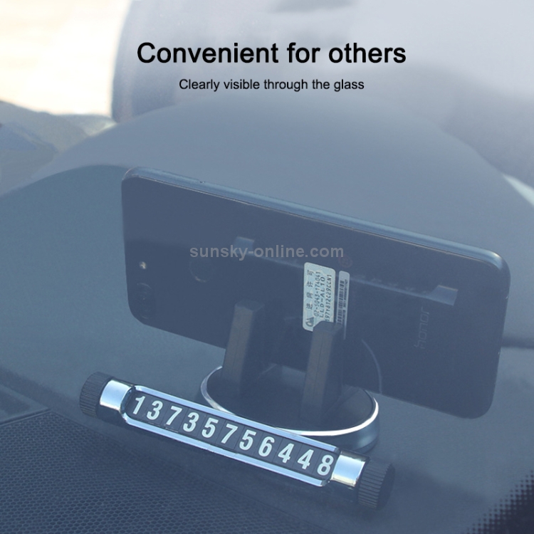 Multi-function Car Instrument Panel Mobile Phone Holder Temporary Parking Card(Silver) Multi-function Car Instrument Panel Mobile Phone Holder Temporary Parking Card(Silver)