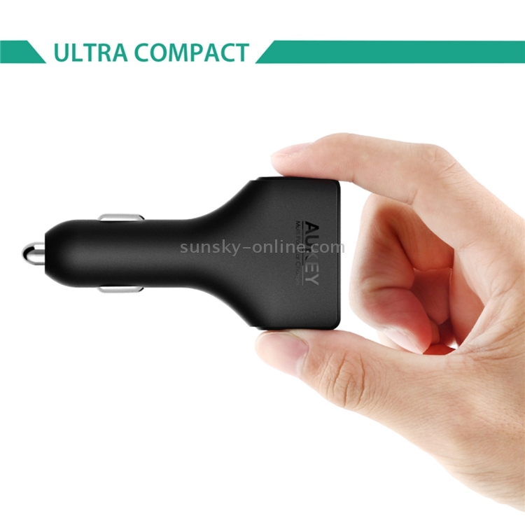 AUKEY CC-Y3 3 Ports Quick Charge 3.0 USB Car Charger for Smartphones and Tablets