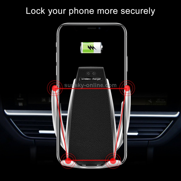 S5 Car / Household QI Standard Automatic Induction Wireless Charger Air Vent Bracket S5 Car / Household QI Standard Automatic Induction Wireless Charger Air Vent Bracket