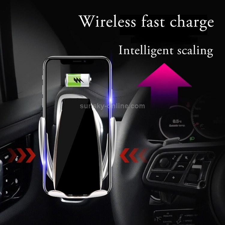 S5 Car / Household QI Standard Automatic Induction Wireless Charger Air Vent Bracket S5 Car / Household QI Standard Automatic Induction Wireless Charger Air Vent Bracket