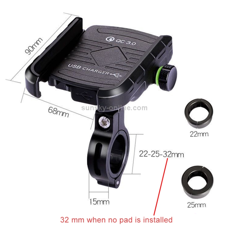 Motorcycles Bicycle USB Charger QC 3.0 Fast Charging Phone