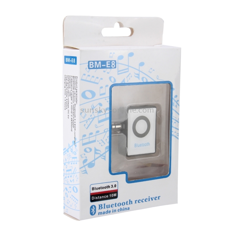 BM-E8 3.5mm Bluetooth 3.0 Receiver Adapter Audio Sharing Hands-free Call Devices BM-E8 3.5mm Bluetooth 3.0 Receiver Adapter Audio Sharing Hands-free Call Devices