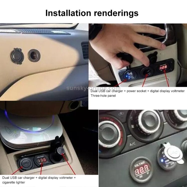 Car Motorcycle ABS Dual Port Charger Car Motorcycle ABS Dual Port Charger