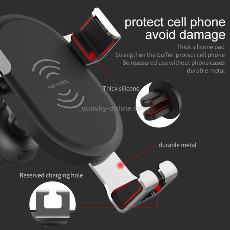 BQ001 10W Car QC 3.0 Fast Charging Wireless Charger BQ001 10W Car QC 3.0 Fast Charging Wireless Charger