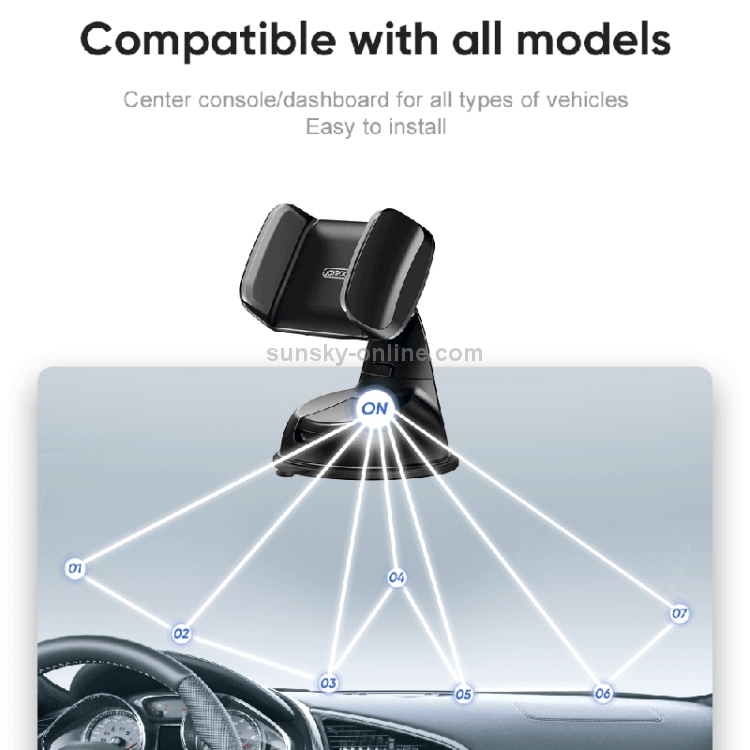 JOYROOM JR-OK1 Car Single Pull Silicone Suction Cup Phone Holder (White Blue) JOYROOM JR-OK1 Car Single Pull Silicone Suction Cup Phone Holder (White Blue)