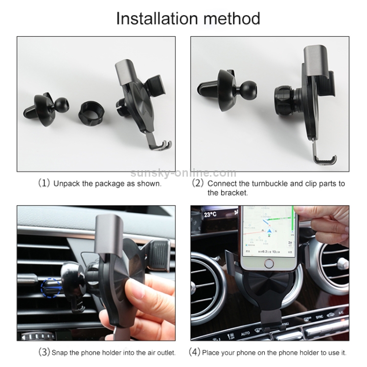 JT-G36 Universal Car Air Vent Mount Phone Holder (Black) JT-G36 Universal Car Air Vent Mount Phone Holder (Black)