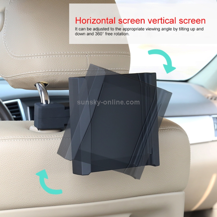 JT-G05 360 Degree Rotating Rear Seat Car Tablets Holder (Black) JT-G05 360 Degree Rotating Rear Seat Car Tablets Holder (Black)