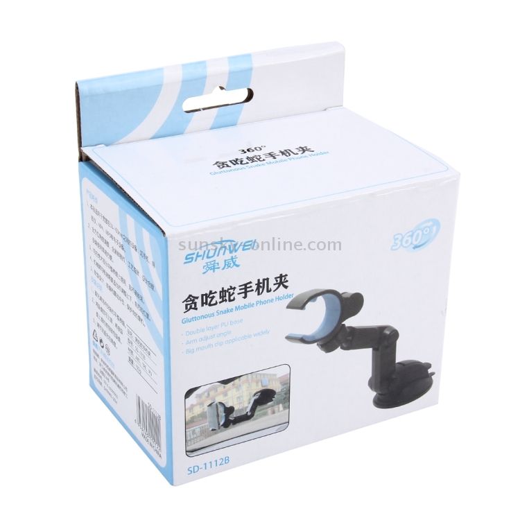 SHUNWEI SD-1112B Car Auto Glutinous Snake Style Adjustable Arm Double Layer PU Base Phone Mount Holder SHUNWEI SD-1112B Car Auto Glutinous Snake Style Adjustable Arm Double Layer PU Base Phone Mount Holder