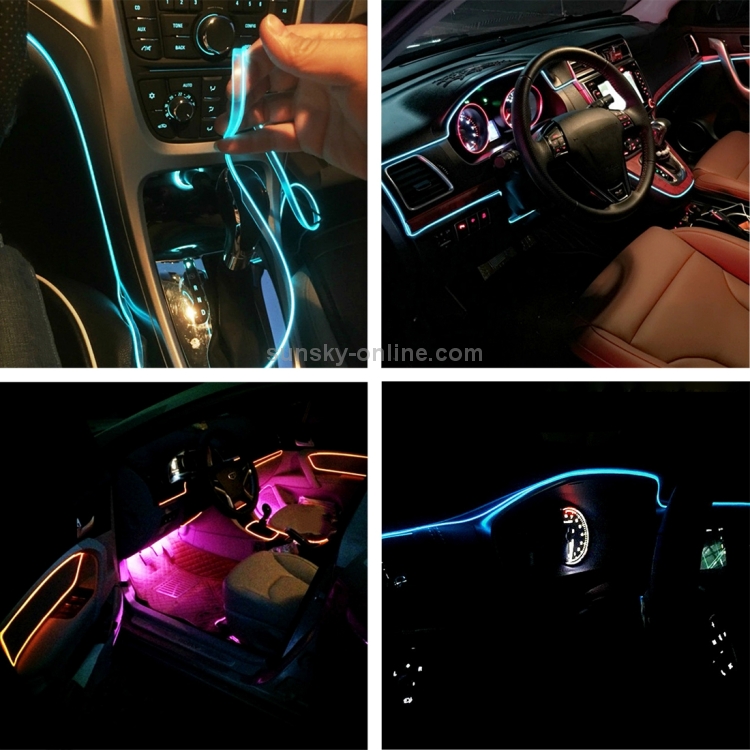 3m kaltes Licht Flexibles LED-Lichtband für die Autodekoration  (fluoreszierendes grünes Licht)